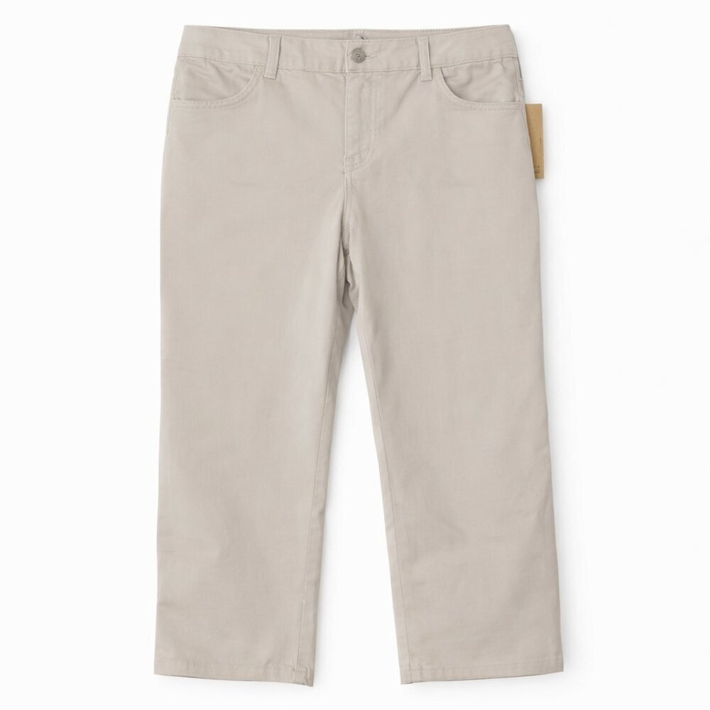 NWT COLDWATER CREEK Tan Cropped Leg Pants Size 6